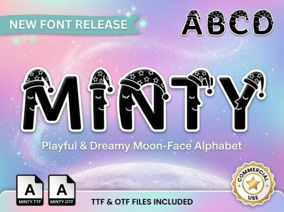 Minty: A Starlit Typeface for Dreamy Design