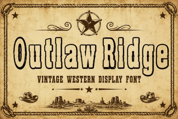 Outlaw Ridge: Capturing the Authentic Spirit of Vintage Western Typography