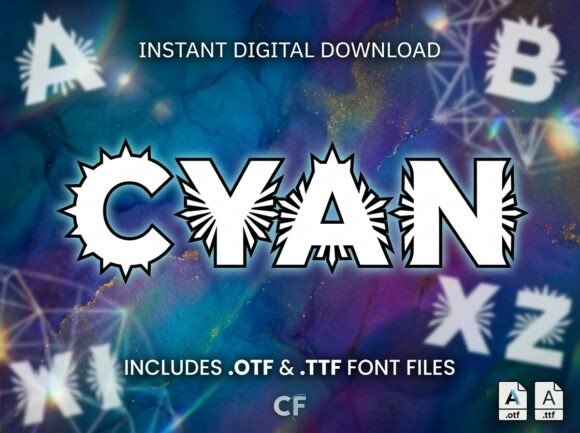 Unleashing the Power of Cyan: A Futuristic Font for Digital Creators