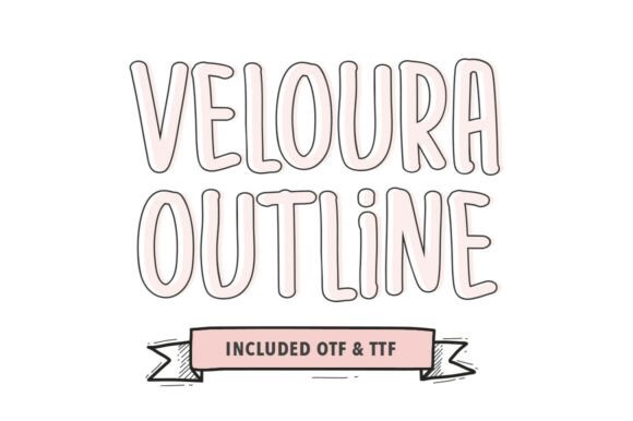 Veloura Outline: Playful Hand-Drawn Typography